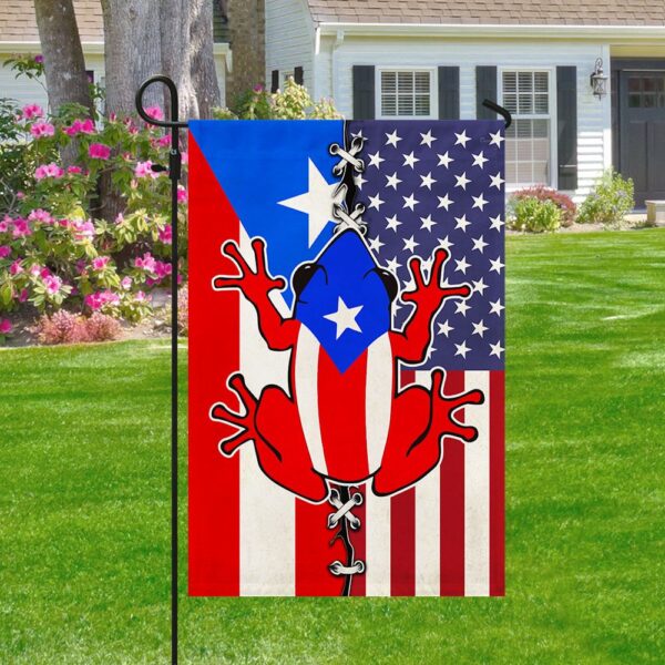 Puerto Rico Flag: Coquí & American Pride T-Shirt (TQN1105F) - Image 4