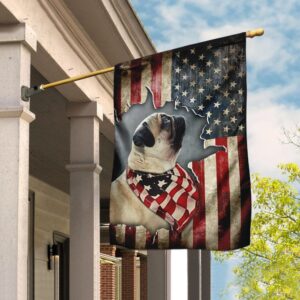 Pug Happy 4th Of July. American US Flag THN2158F