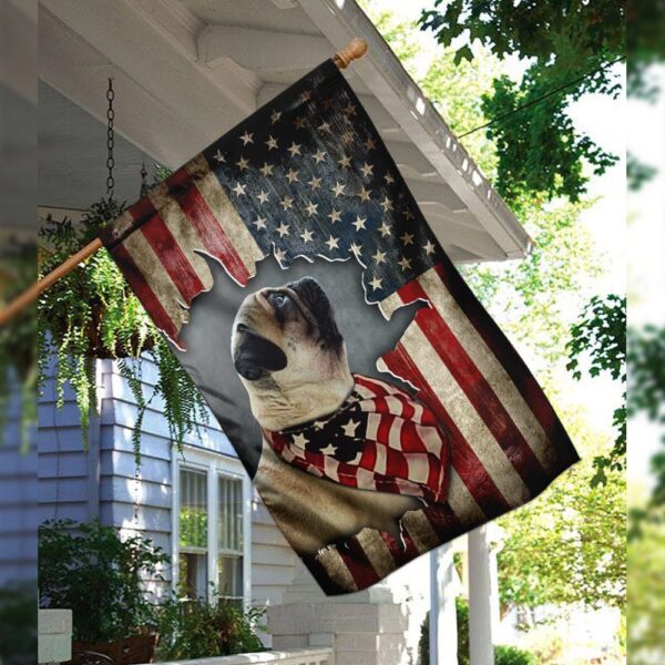 Pug Happy 4th Of July. American US Flag THN2158F - Image 3