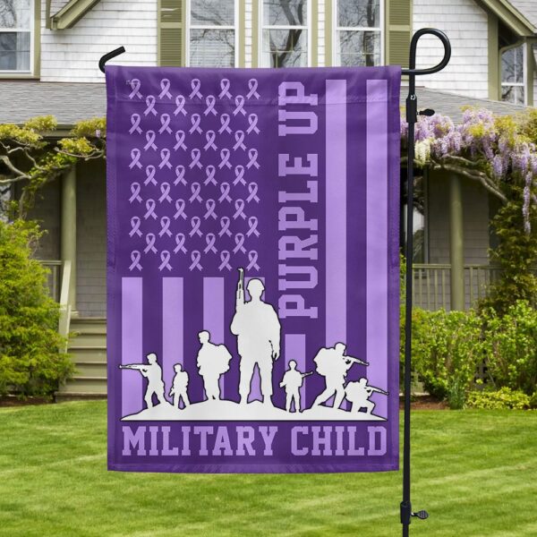 Purple Up! Military Child Flag: TQN1128F - Image 3