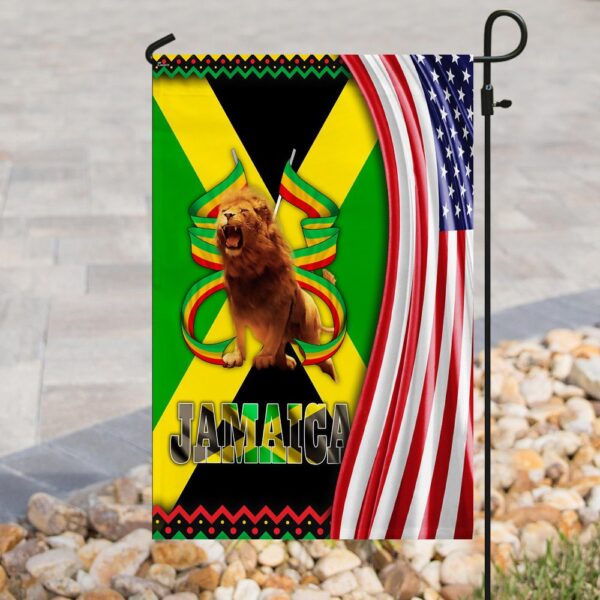 Rasta Lion Jamaica American Flag DBX1930F: Reggae Pride Apparel - Image 8