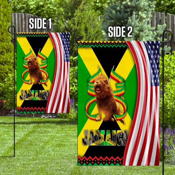 Rasta Lion Jamaica American Flag DBX1930F: Reggae Pride Apparel - Image 10