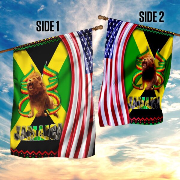 Rasta Lion Jamaica American Flag DBX1930F: Reggae Pride Apparel - Image 5