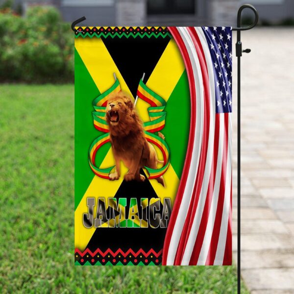 Rasta Lion Jamaica American Flag DBX1930F: Reggae Pride Apparel - Image 6