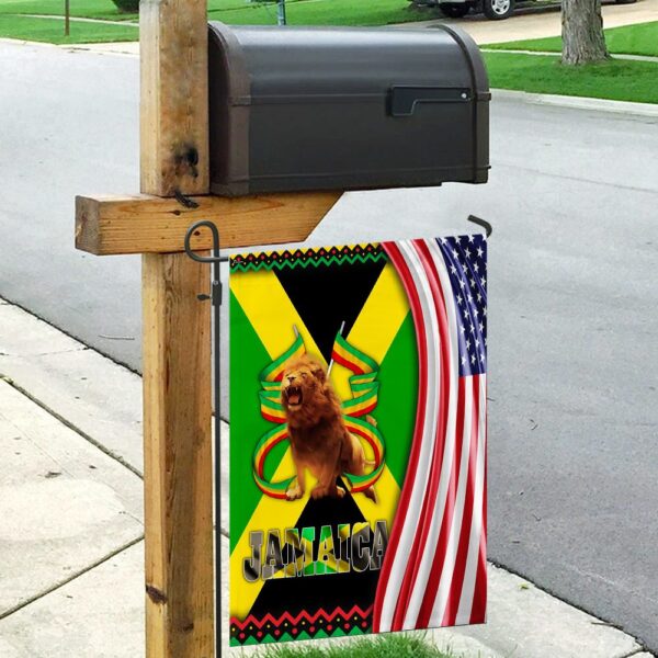 Rasta Lion Jamaica American Flag DBX1930F: Reggae Pride Apparel - Image 9
