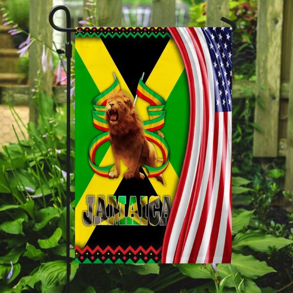 Rasta Lion Jamaica American Flag DBX1930F: Reggae Pride Apparel - Image 7