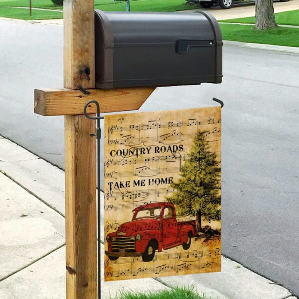 Red Truck. Country Roads Take Me Home Flag THN1981F - Image 9