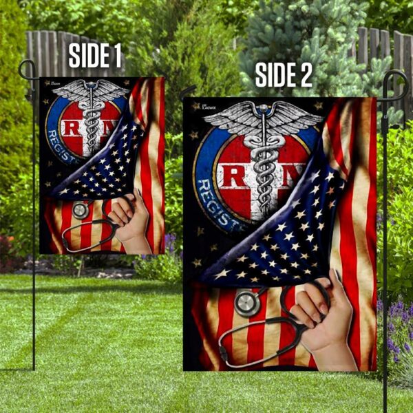 RN American Flag Scrub Top THN1980F: Patriotic Nurse Apparel - Image 10