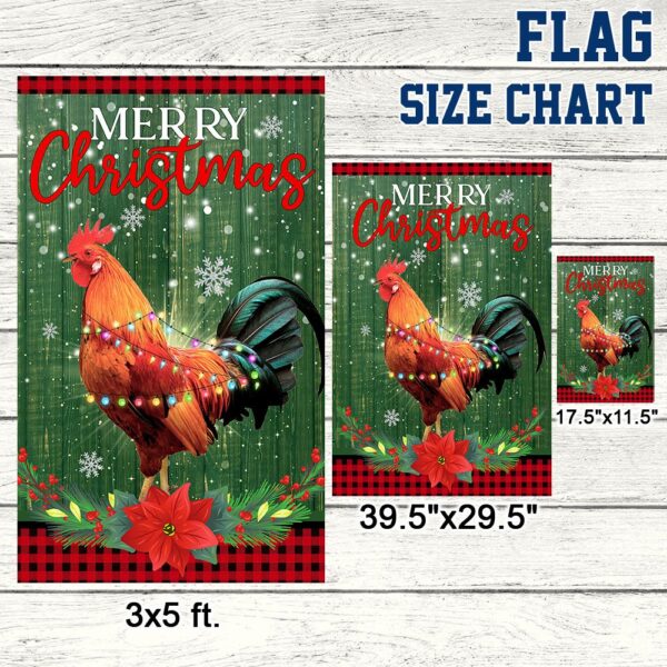 Rooster Christmas Flag: Festive Farm Decor TQN741F - Image 7
