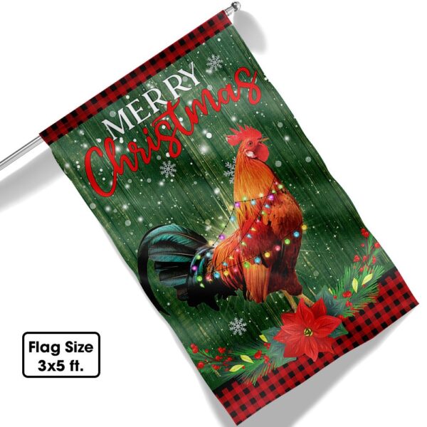 Rooster Christmas Flag: Festive Farm Decor TQN741F - Image 6