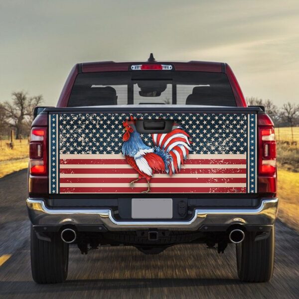 Rooster Truck Tailgate Decal: TRN96TD1 Wrap Sticker