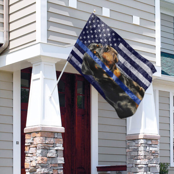 Rottweiler Thin Blue Line Flag: Patriotic Dog Breed Design - Image 4
