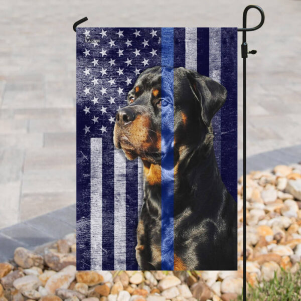 Rottweiler. The Thin Blue Line Flag - Image 8