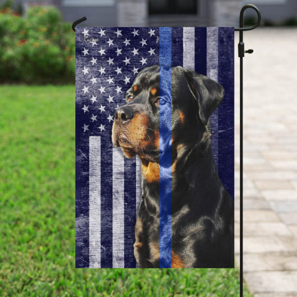 Rottweiler Thin Blue Line Flag: Patriotic Dog Breed Design - Image 6