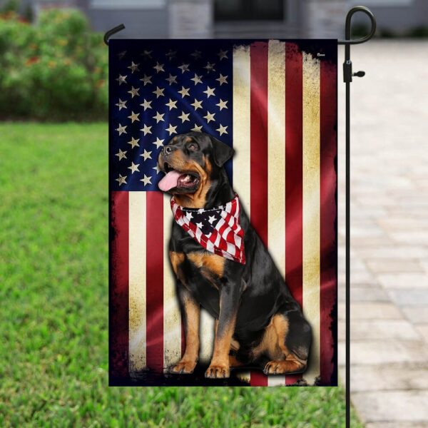 Rottweiler American Flag