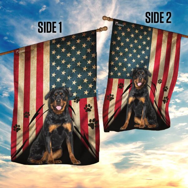 Patriotic Rottweiler Dog T-Shirt - THB2368F5 - Image 5