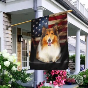 American Flag Rough Collie Dog Apparel