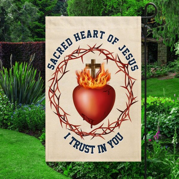 Sacred Heart of Jesus Flag: I Trust In You - Catholic Banner TQN1334F - Image 3