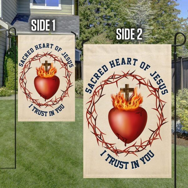 Sacred Heart of Jesus Flag: I Trust In You - Catholic Banner TQN1334F - Image 5