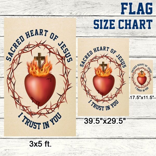 Sacred Heart of Jesus Flag: I Trust In You - Catholic Banner TQN1334F - Image 7