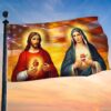 Sacred Heart & Immaculate Heart American Grommet Flag