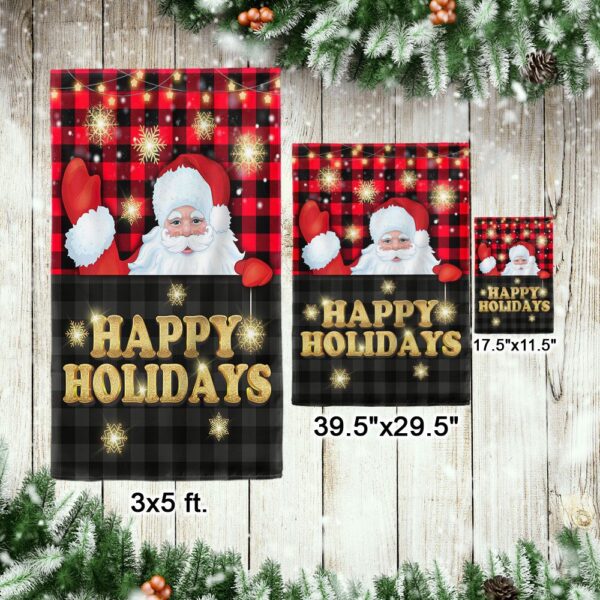 Santa Claus Christmas Flag: Happy Holidays Decoration (LNT827F) - Image 7