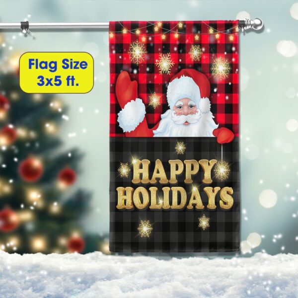 Santa Claus Christmas Flag: Happy Holidays Decoration (LNT827F) - Image 6
