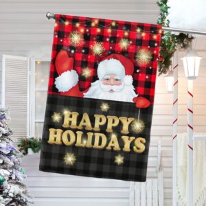 Santa Claus Christmas Flag: Happy Holidays Decoration (LNT827F)
