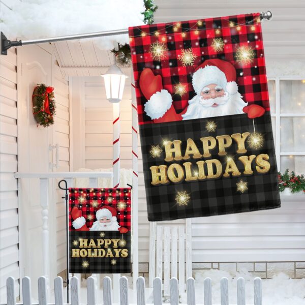 Santa Claus Christmas Flag: Happy Holidays Decoration (LNT827F) - Image 4