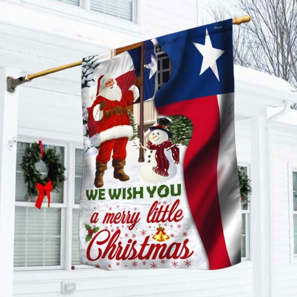 Santa Claus Texas Flag: Merry Christmas Decor (DDH2940Fv2)