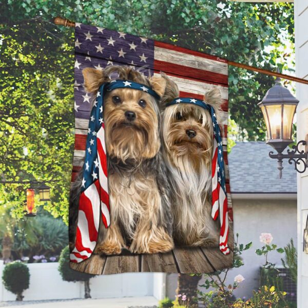 Silkie Yorkie Dog Flag: Charming NTB216Fv25 Pet Banner - Image 2