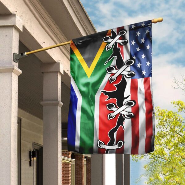South Africa & USA Flag DBX1831F: Patriotic Decor
