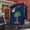 South Carolina Christmas Palm Tree Santa Flag