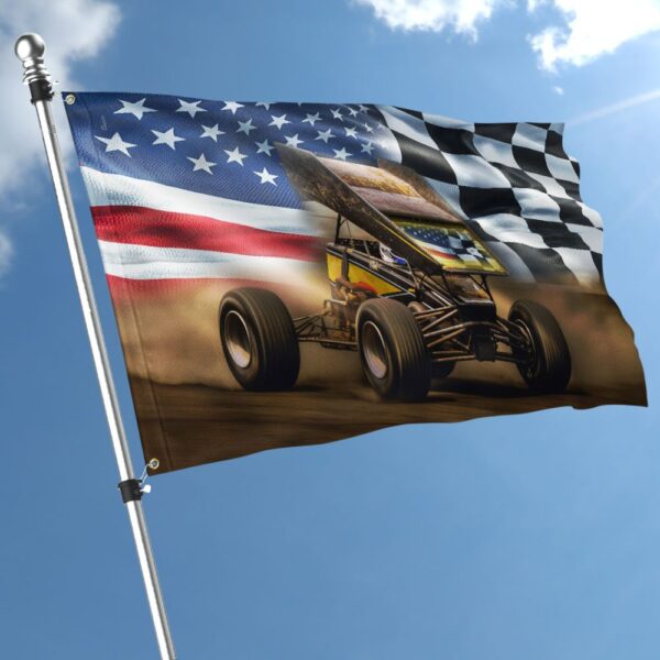 Sprint Car Grommet Flag: American Dirt Track Racing TQN1387GF - Image 3