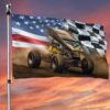 Sprint Car Grommet Flag: American Dirt Track Racing TQN1387GF