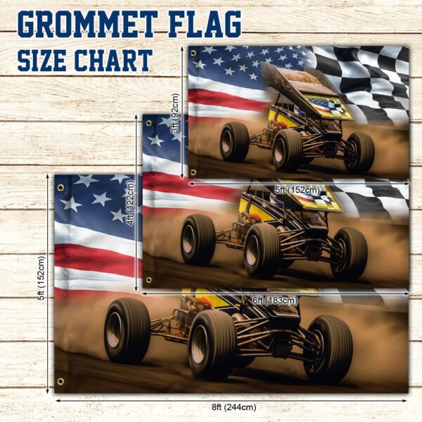 Sprint Car Grommet Flag: American Dirt Track Racing TQN1387GF - Image 6