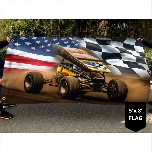 Sprint Car Grommet Flag: American Dirt Track Racing TQN1387GF - Image 5