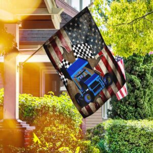 American Sprint Car Racing Flag: US Patriot Design