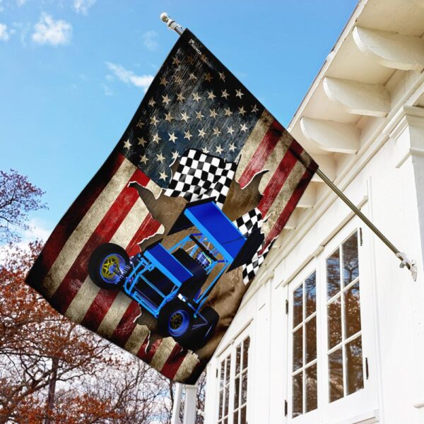 American Sprint Car Racing Flag: US Patriot Design - Image 2