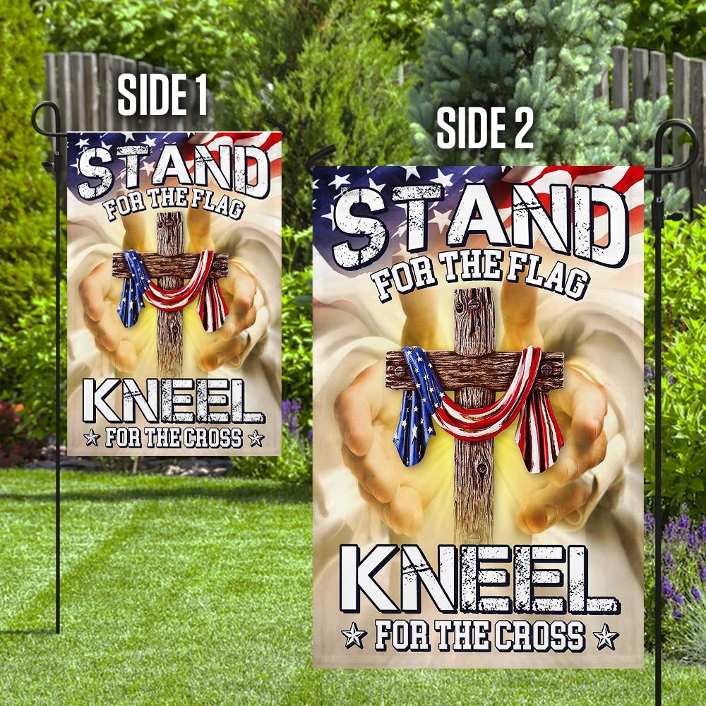 Stand For The Flag, Kneel For The Cross: American Flag Display - Image 8