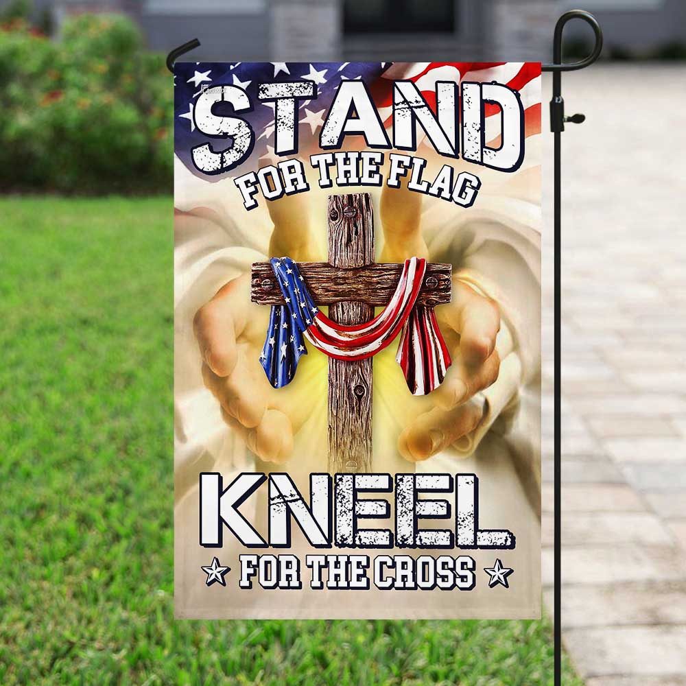 Stand For The Flag, Kneel For The Cross: American Flag Display - Image 6