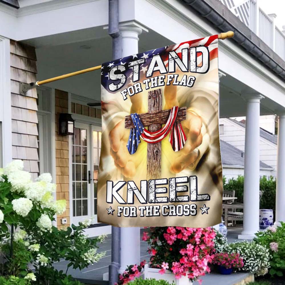 Stand For The Flag, Kneel For The Cross: American Flag Display
