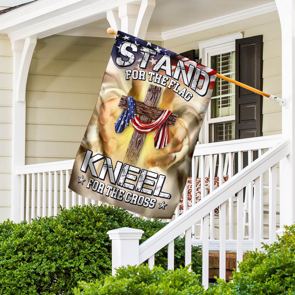 Stand For The Flag, Kneel For The Cross: American Flag Display - Image 5
