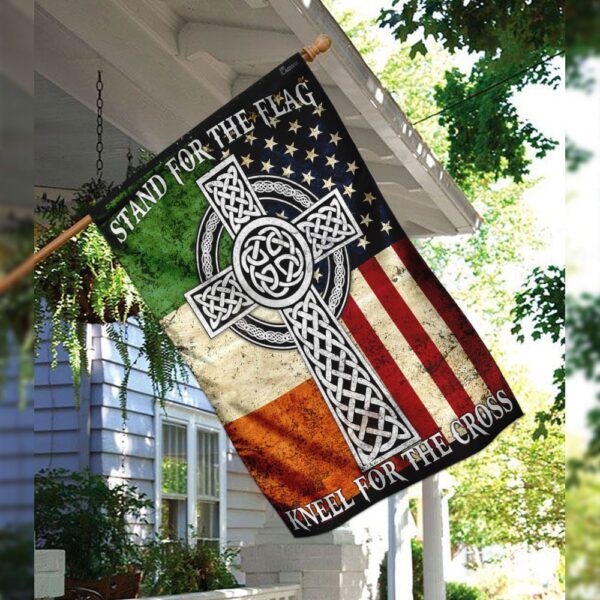 Irish Flag Lapel Pin: Stand For The Flag, Kneel For The Cross (LHA902F) - Image 3