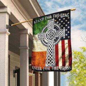 Irish Flag Lapel Pin: Stand For The Flag, Kneel For The Cross (LHA902F)