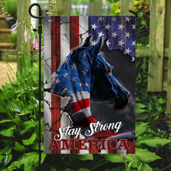 Stay Strong America Patriotic Horse Flag - Image 7