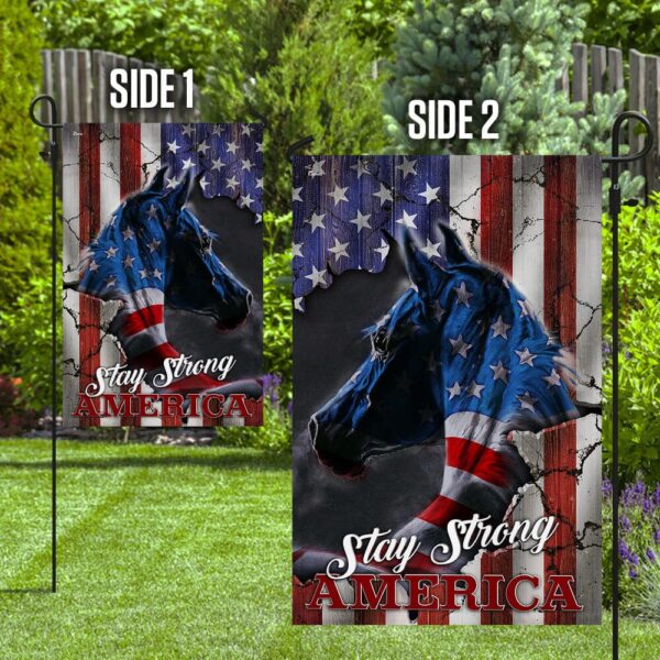 Stay Strong America Patriotic Horse Flag - Image 8