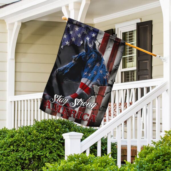 Stay Strong America Patriotic Horse Flag - Image 5