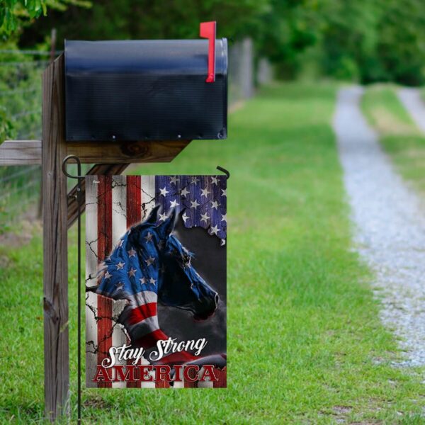 Stay Strong America Patriotic Horse Flag - Image 9