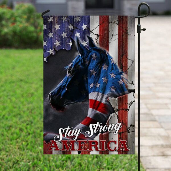 Stay Strong America Patriotic Horse Flag - Image 6